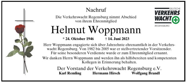 Nachruf für Helmut Woppmann